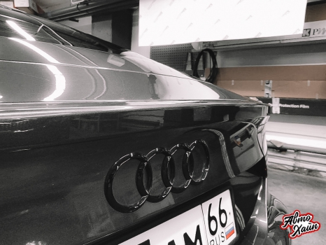 Audi S7. Антихром, оклейка фар и зеркал_3