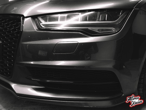 Audi S7. Антихром, оклейка фар и зеркал_9