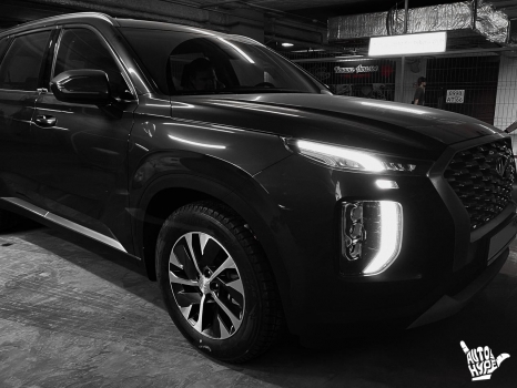 Hyundai Palisade. Перетяжка салона, установка подсветки_4