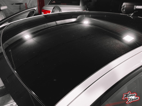 Jaguar XF . Оклейка крыши, замена ремней безопасности_7