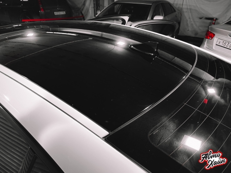Jaguar XF . Оклейка крыши, замена ремней безопасности_8