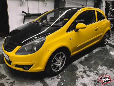 Opel Corsa. Оклейка крыши_6